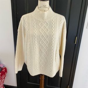 Wool Blend Turtleneck Sweater